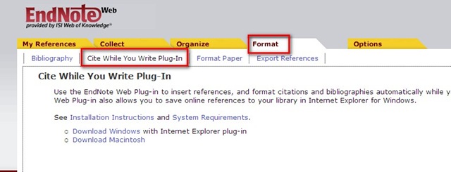 add citation format to endnote cite while you write