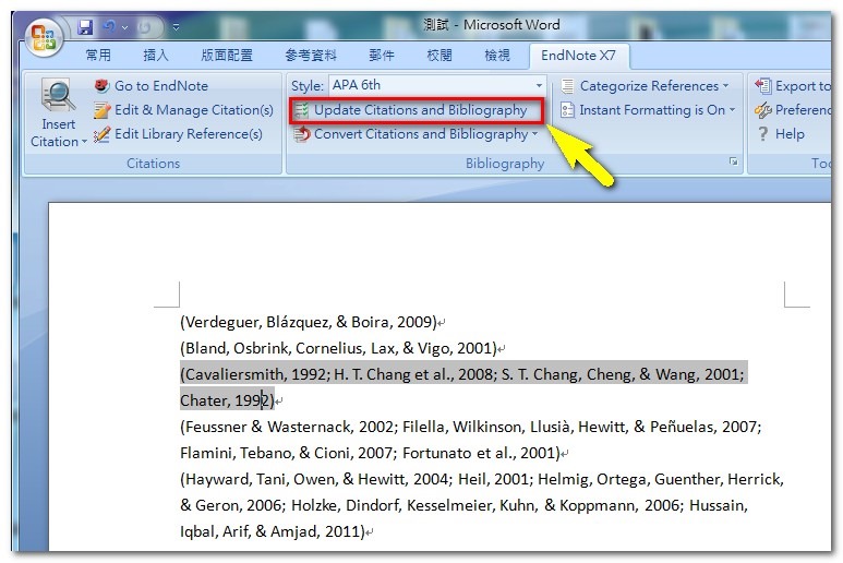 how to create bibliography in endnote in word